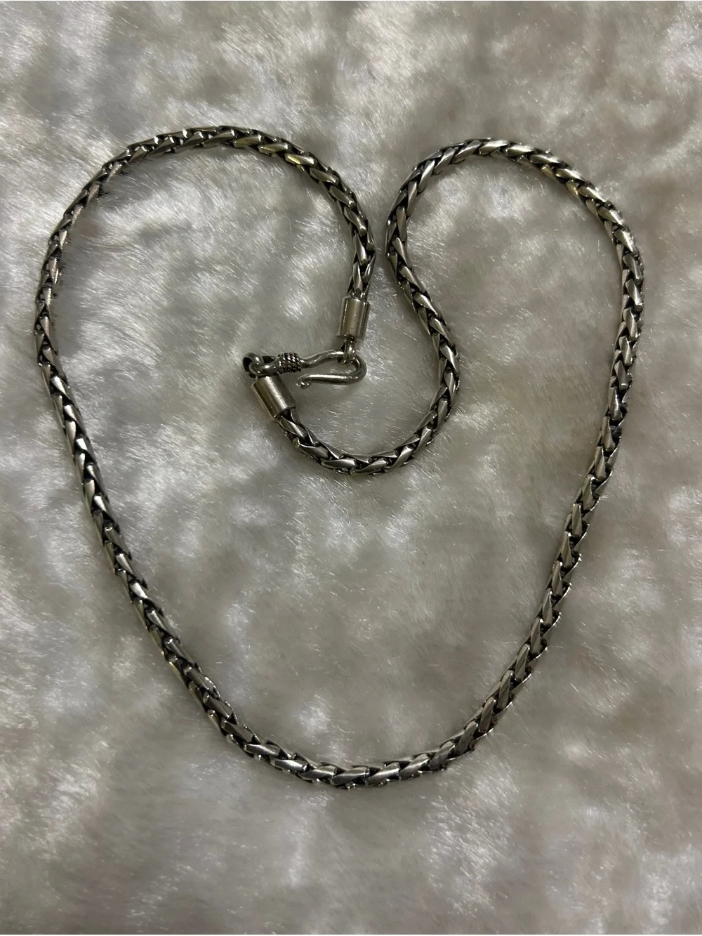 🍀925 Sterling Silver Wheat Link Chain Necklace